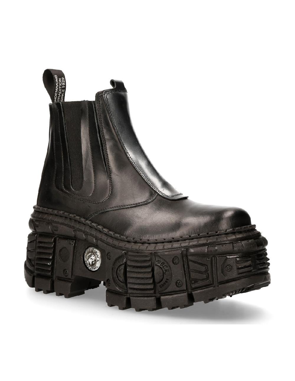 New Rock ANKLE BOOT BLACK TANK M-WALL049-C2