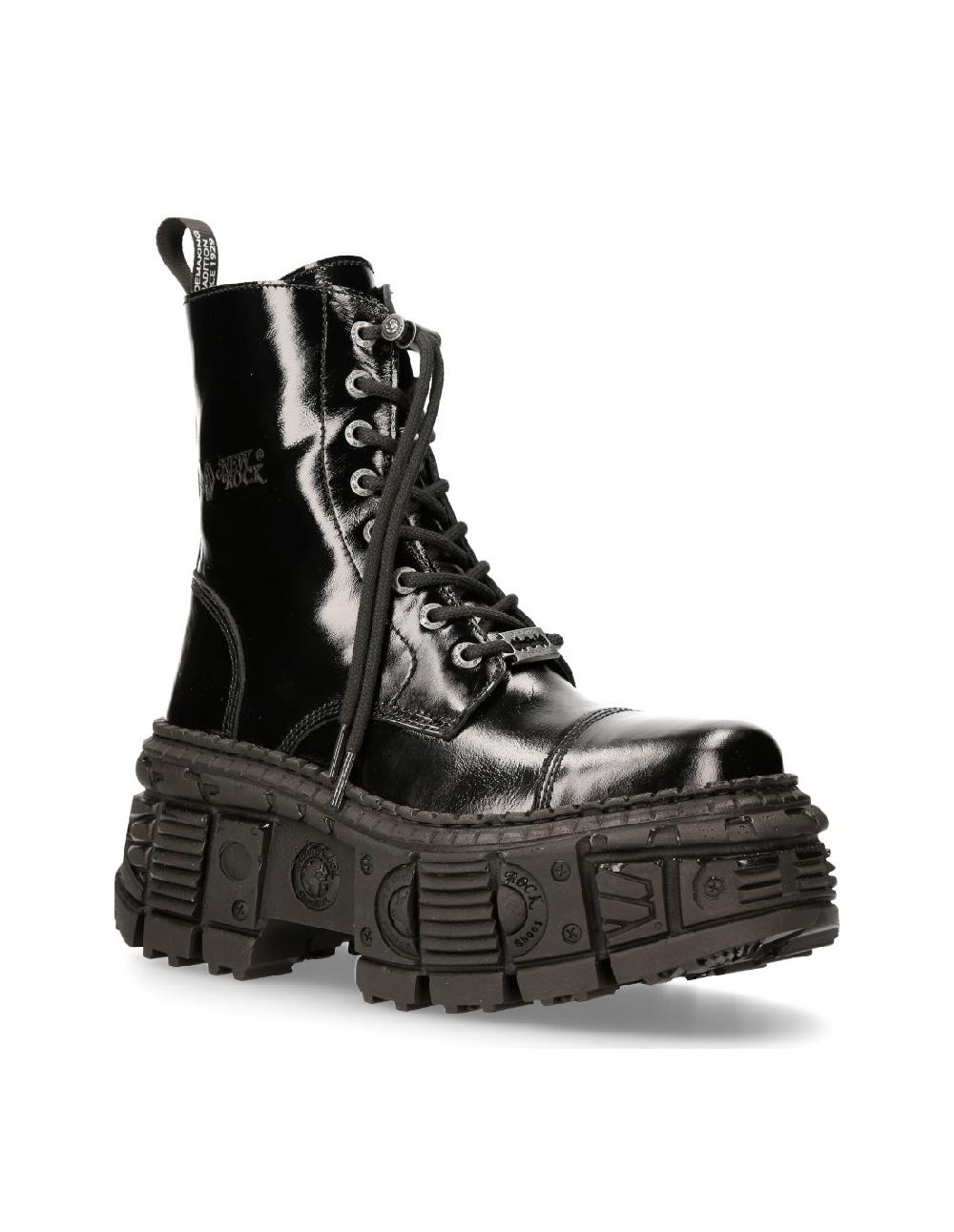 New Rock ANKLE BOOT BLACK TANK M-WALL126-S2