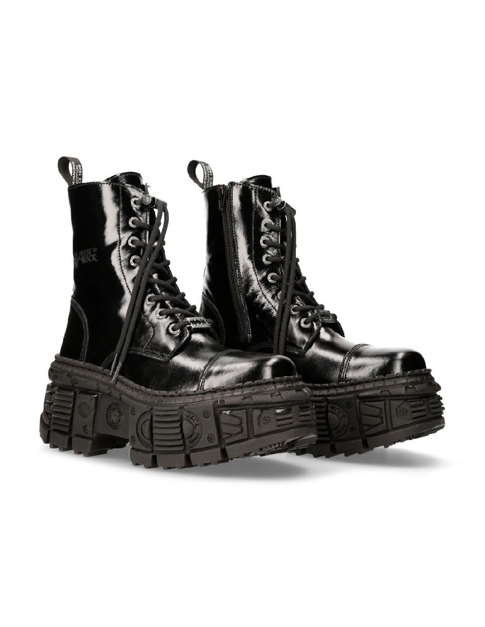 new rock ANKLE BOOT BLACK TANK M-WALL126-S2