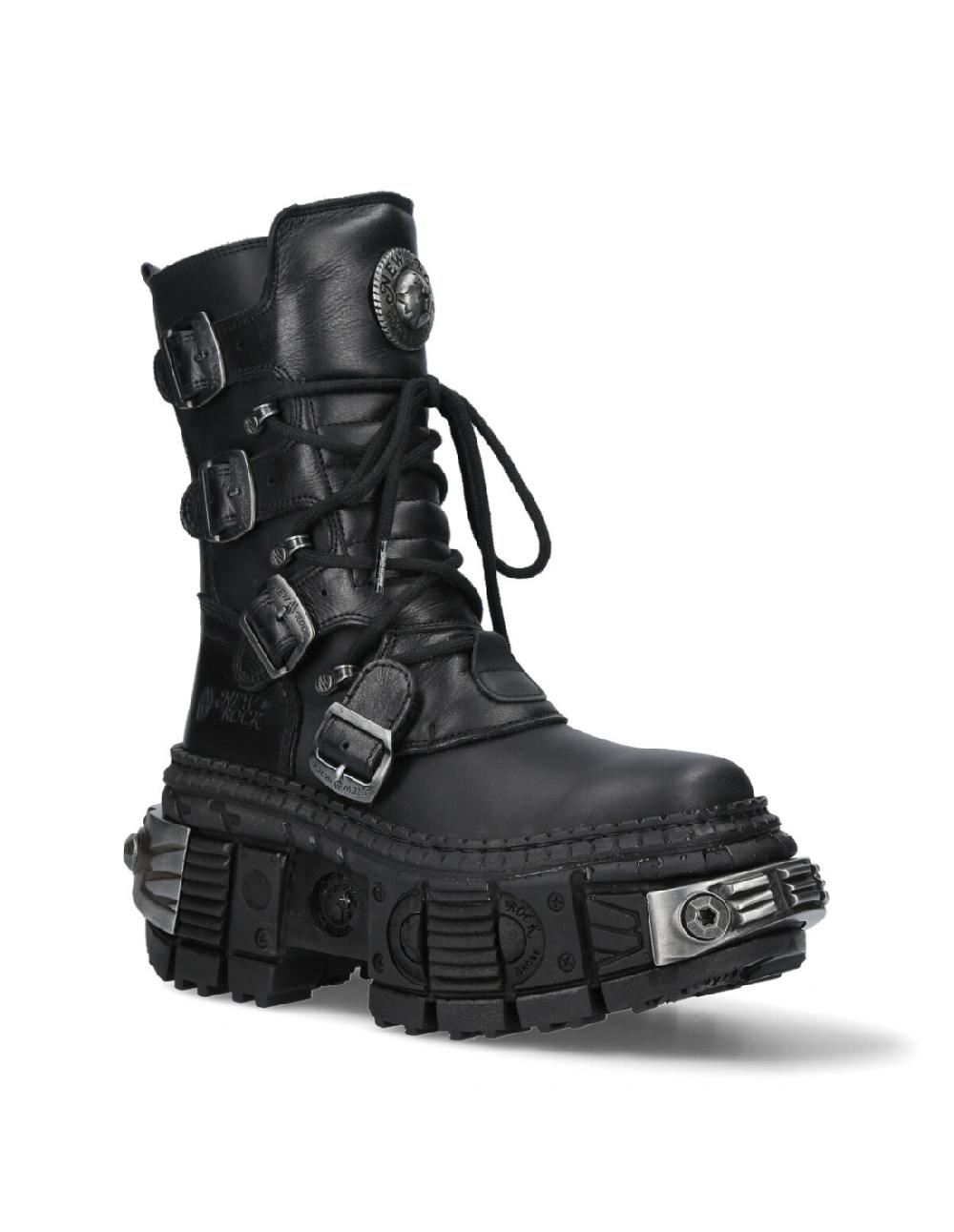 New Rock ANKLE BOOT BLACK TANK M-WALL373-C2