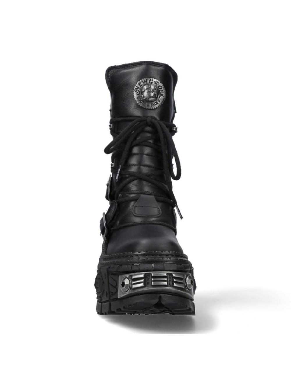 New Rock ANKLE BOOT BLACK TANK M-WALL373-C2