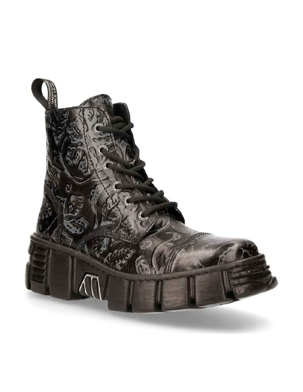 New Rock ANKLE BOOT BLACK TOWER M-WALL005-V39