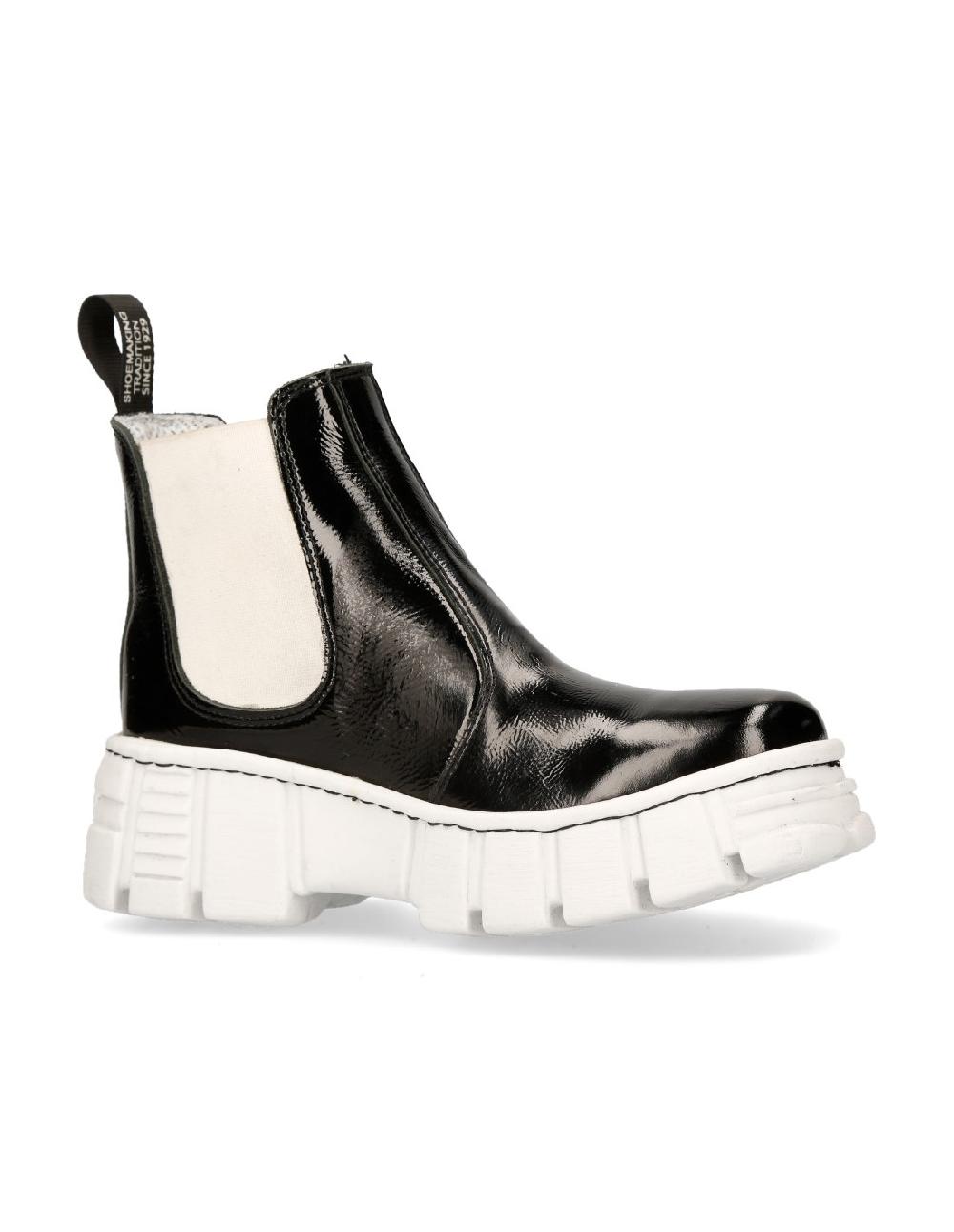 New Rock ANKLE BOOT BLACK TOWER M-WALL007-C1