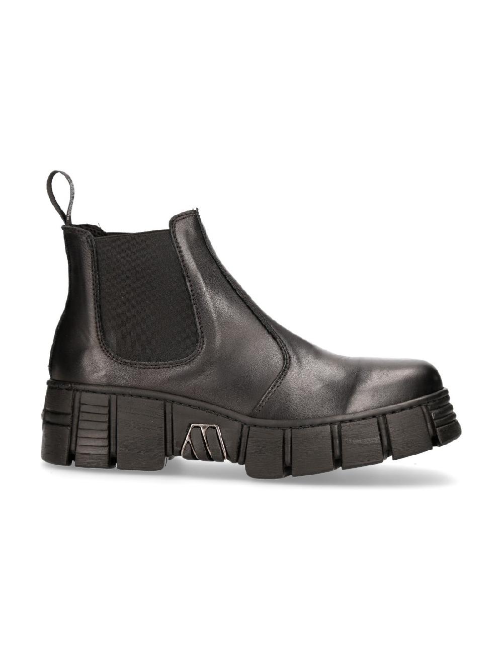 New Rock ANKLE BOOT BLACK TOWER M-WALL007N-C1