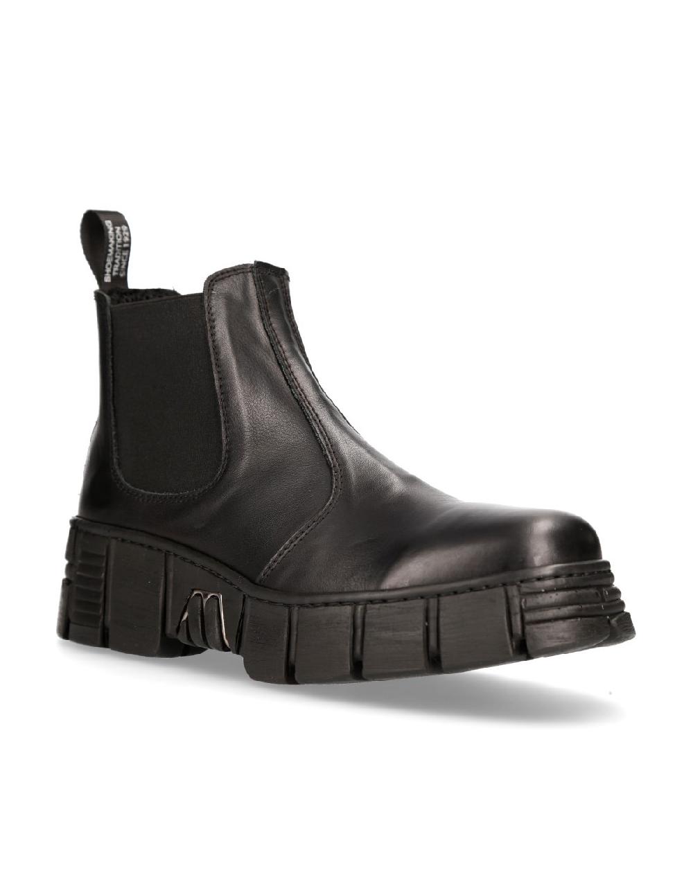New Rock ANKLE BOOT BLACK TOWER M-WALL007N-C1
