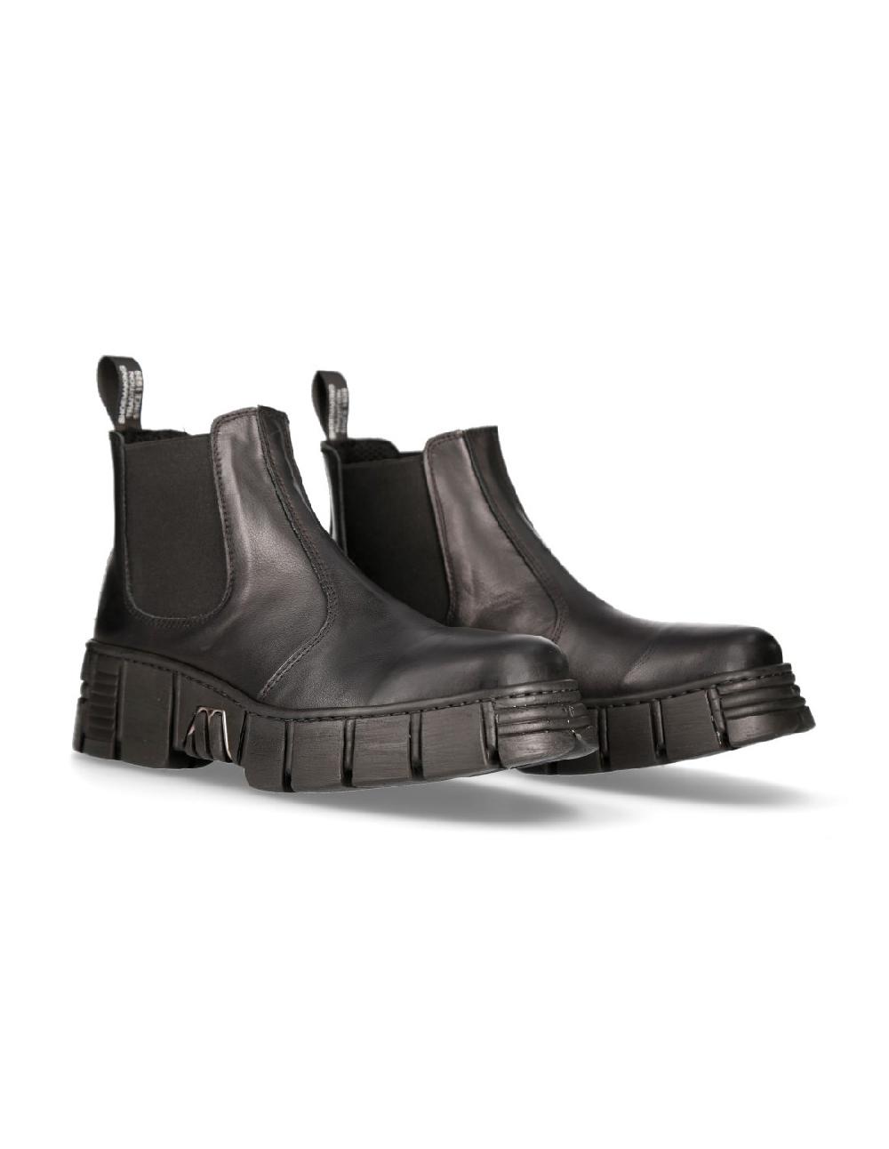 new rock ANKLE BOOT BLACK TOWER M-WALL007N-C1