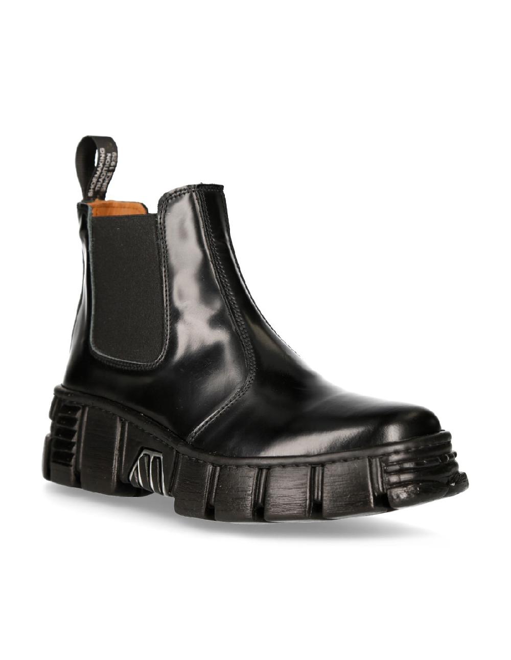 New Rock ANKLE BOOT BLACK TOWER M-WALL007N-C2