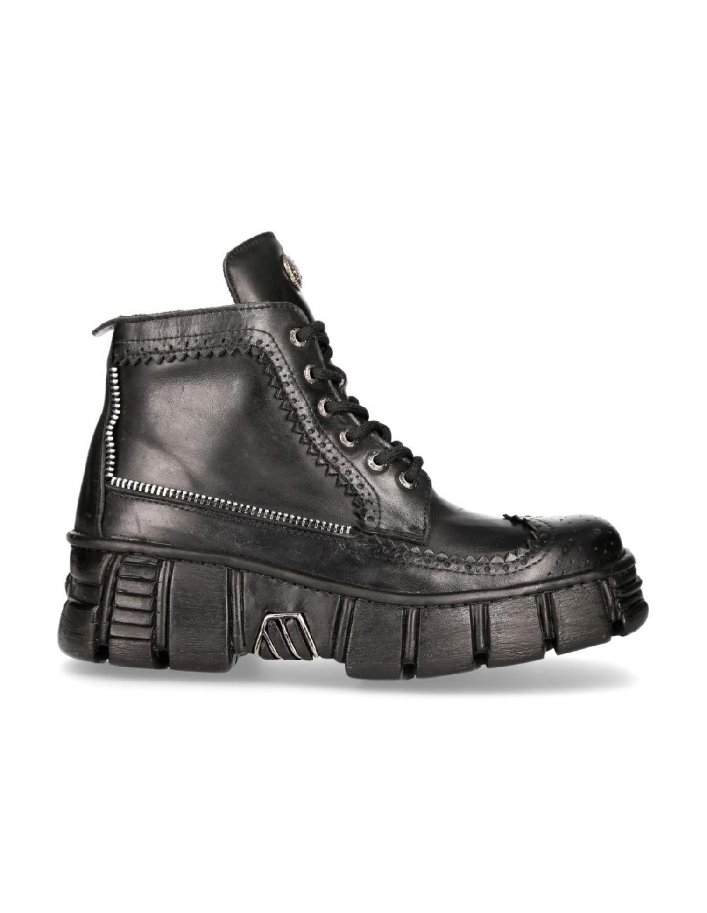 New Rock ANKLE BOOT BLACK TOWER M-WALL016-C1