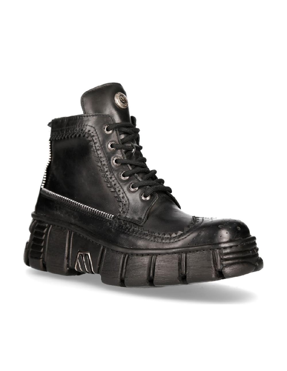 New Rock ANKLE BOOT BLACK TOWER M-WALL016-C1