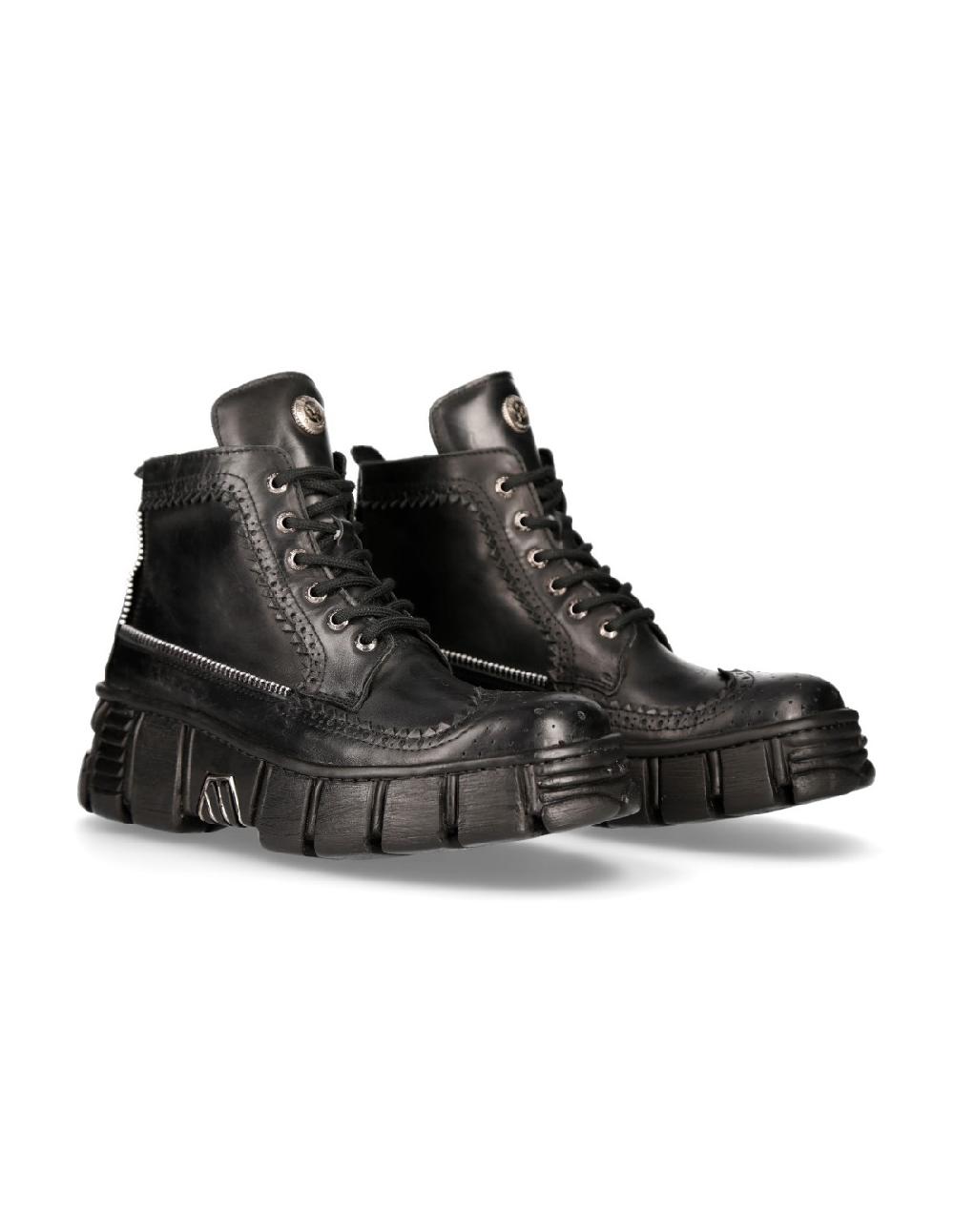 new rock ANKLE BOOT BLACK TOWER M-WALL016-C1
