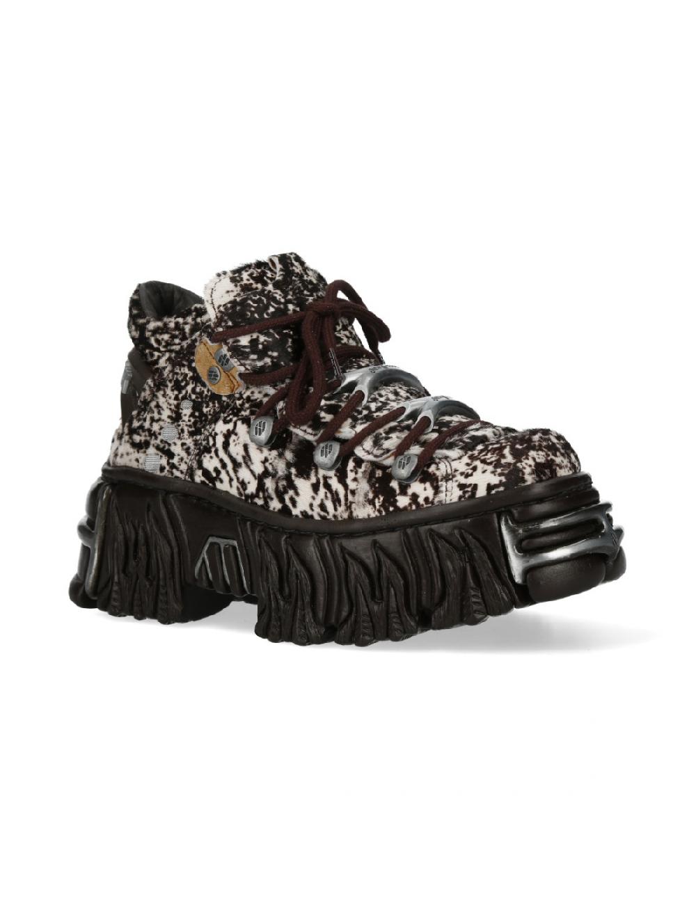 New Rock ANKLE BOOT FIRE WITH LACES M-WALL106N-C23