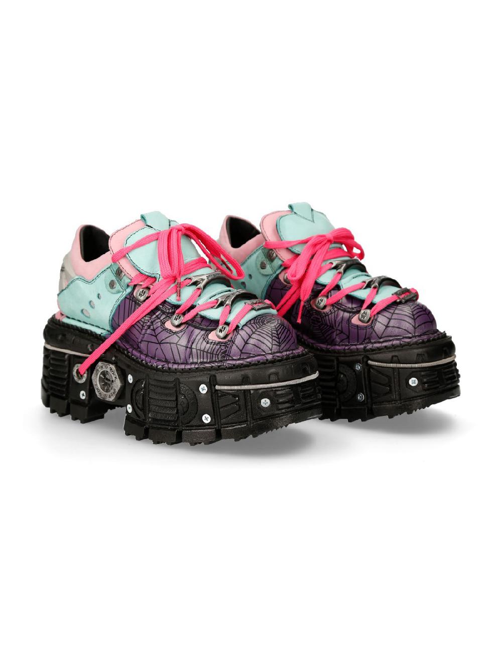 new rock ANKLE BOOT IMPERFECT WITH LACES M-120-C6