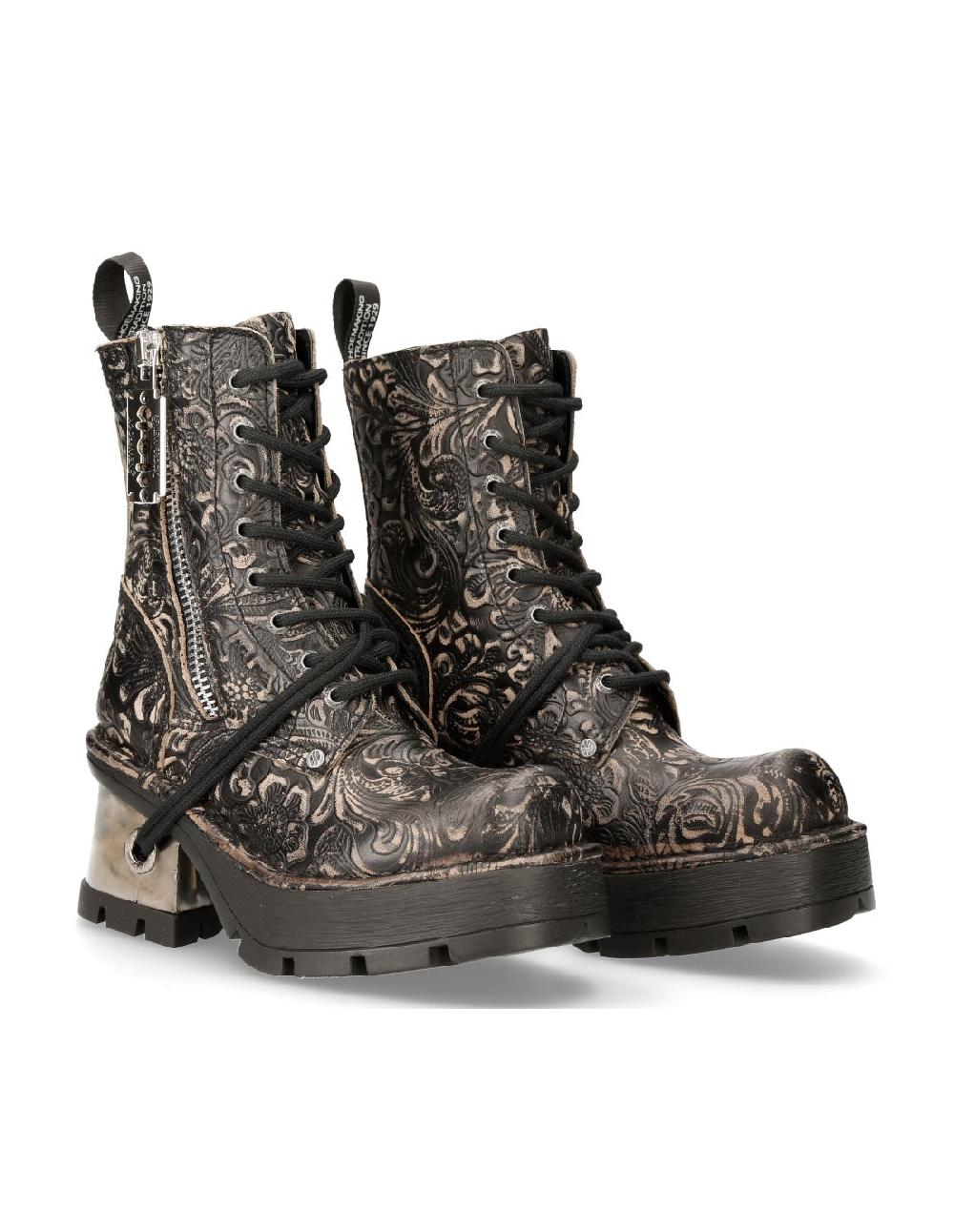 new rock ANKLE BOOT METALLIC M-1045-C17