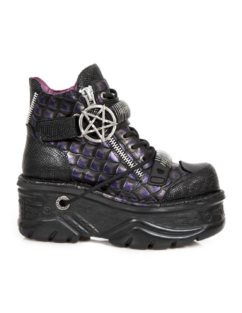 new rock ANKLE BOOT METALLIC M-1069-C3