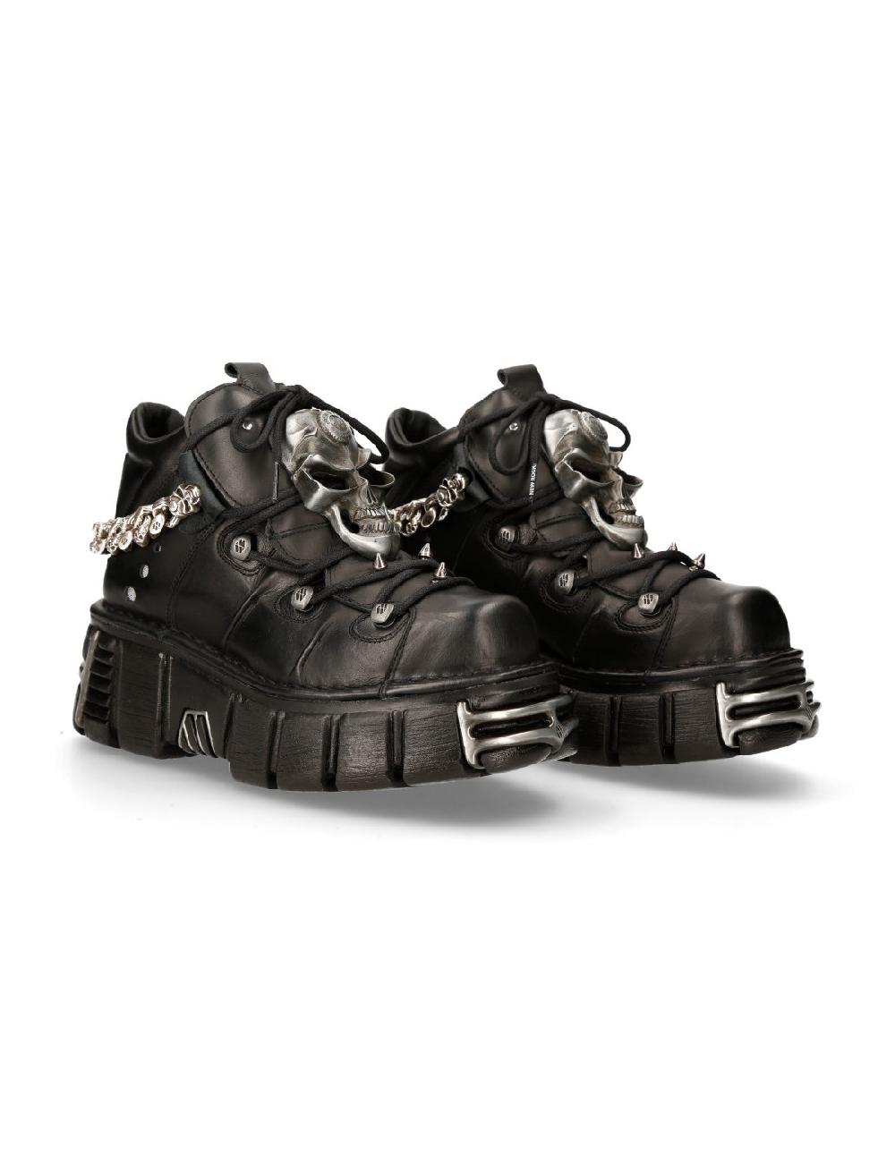 new rock ANKLE BOOT METALLIC M-1491-S1
