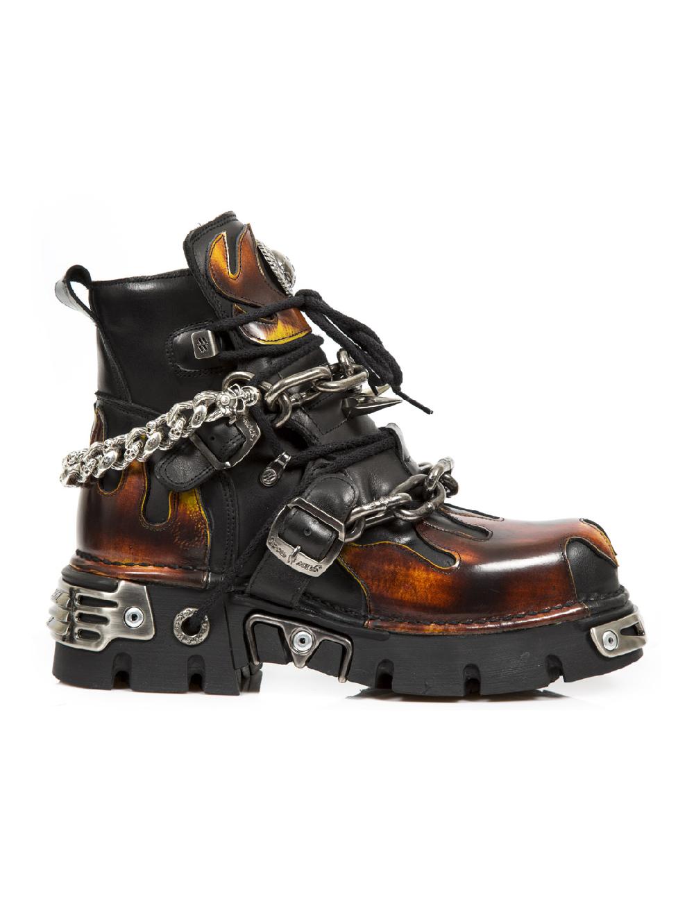 new rock ANKLE BOOT METALLIC M-1495-C1