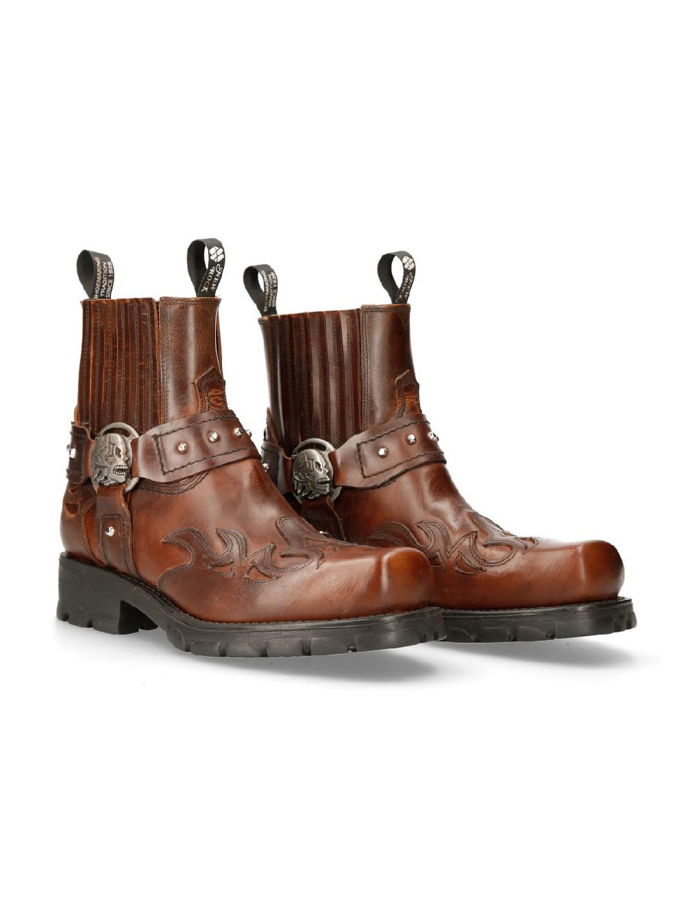 new rock ANKLE BOOT MOTORCYCLE M-7637-C1