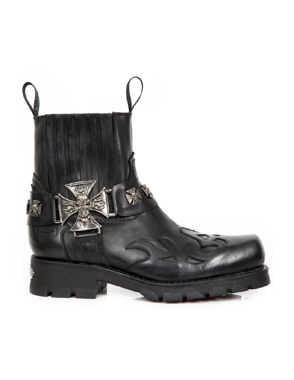 new rock ANKLE BOOT MOTORCYCLE M-7647-C1