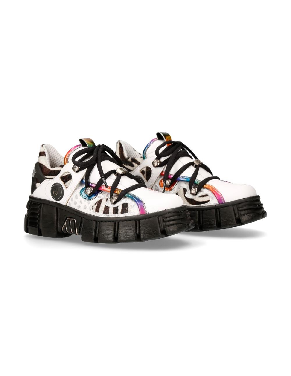 new rock ANKLE BOOT TOWER WITH LACES M-WALL010-C2