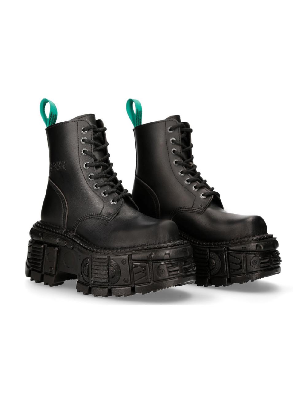 new rock BLACK IMPERFECT WITH LACES M-MILI084N-V1