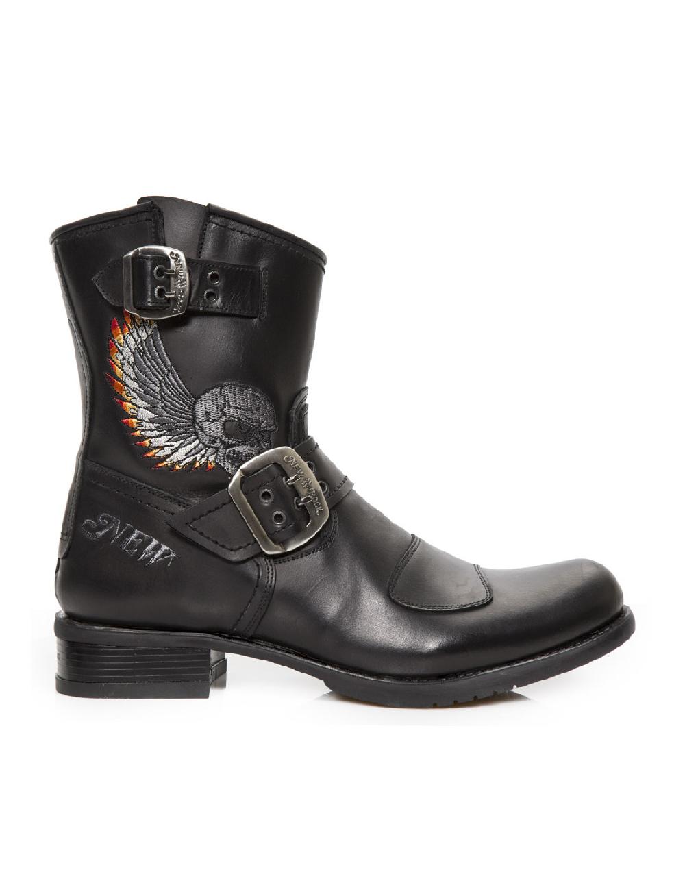 new rock BOOT BIKER M-GY33-C5
