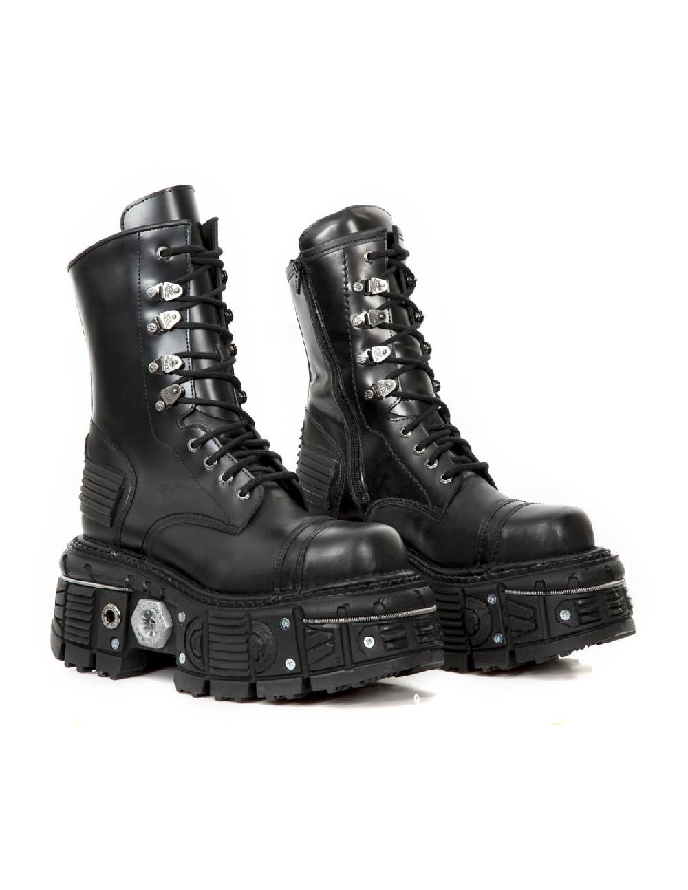 new rock BOOT BLACK IMPERFECT M-TANK001-C2