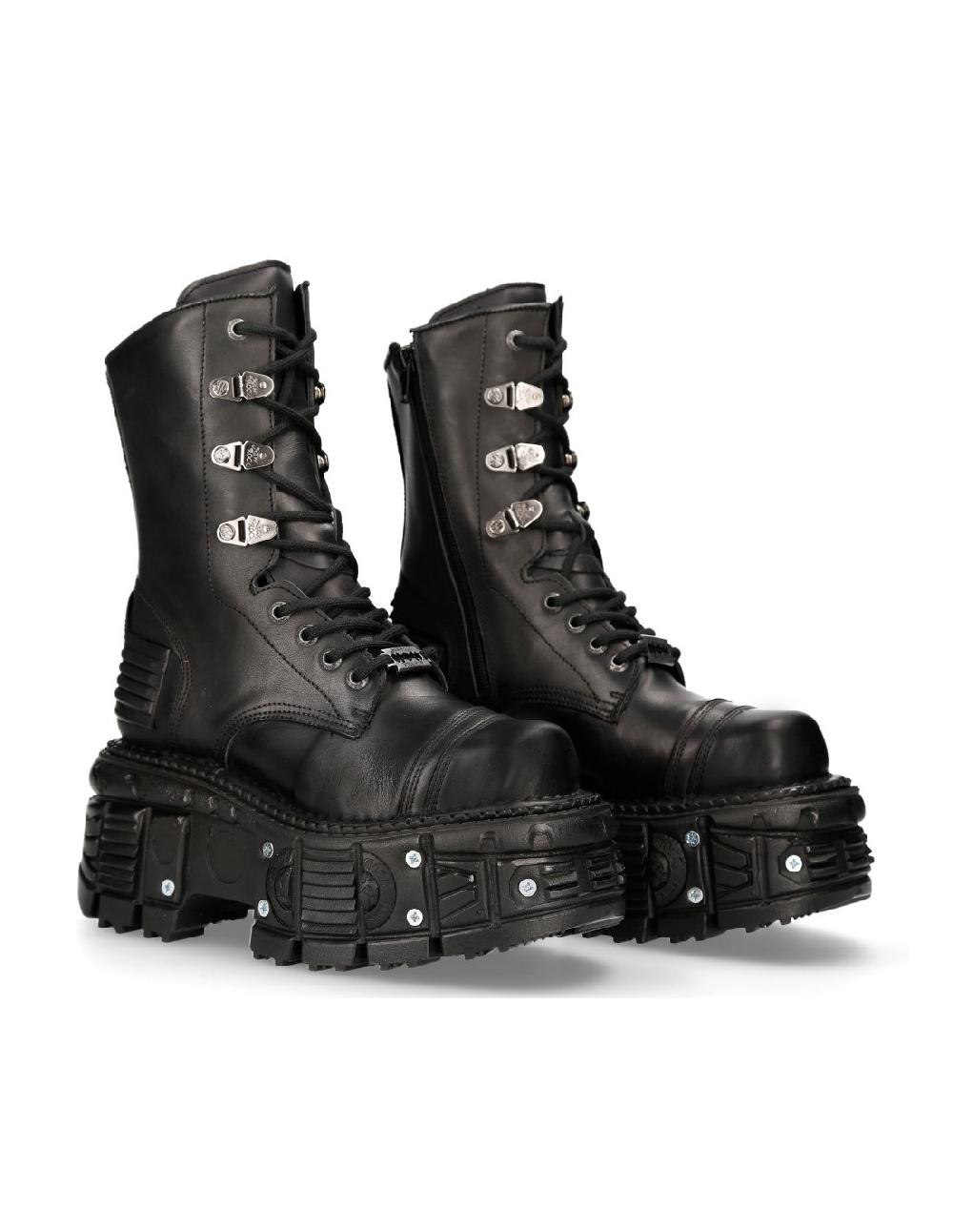new rock BOOT BLACK IMPERFECT M-TANK001-C8