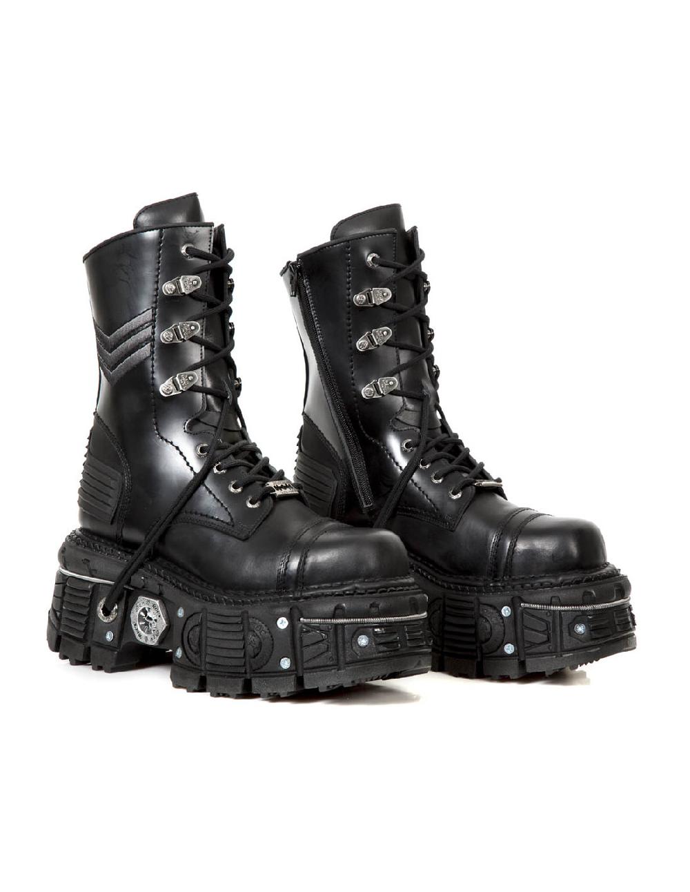 new rock BOOT BLACK IMPERFECT M-TANK009-C1