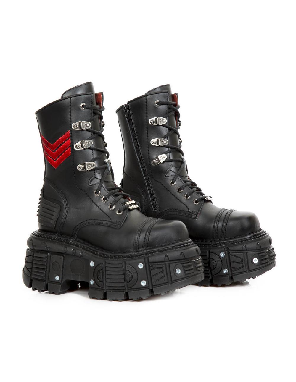 new rock BOOT BLACK IMPERFECT M-TANK009-C5