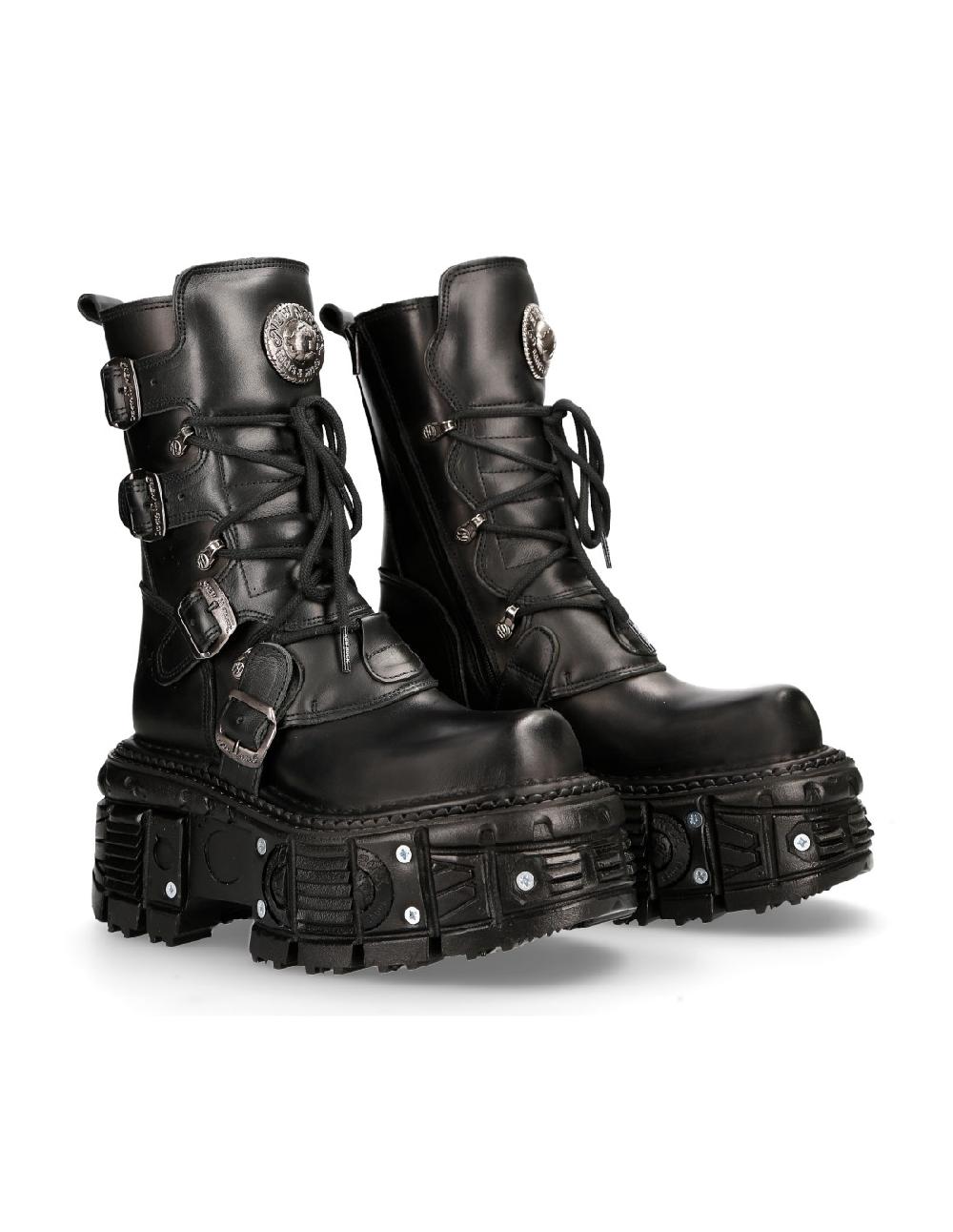 new rock BOOT BLACK IMPERFECT M-TANK373-S1