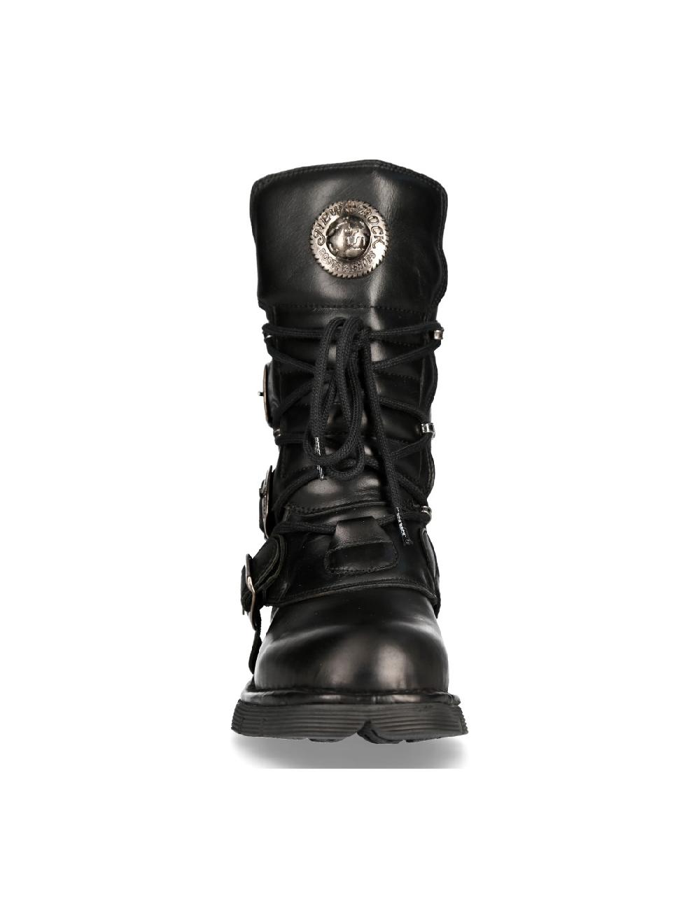 New Rock BOOT BLACK PLANING WITH LACES M-1473-S1