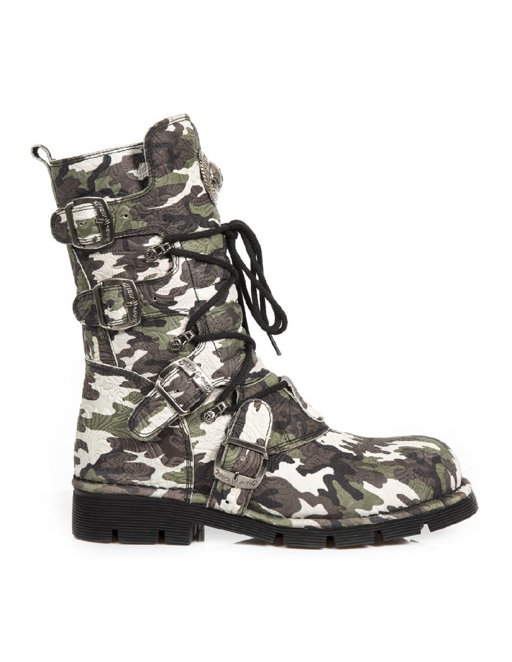 New Rock BOOT BLACK PLANING WITH LACES M-1473-S36