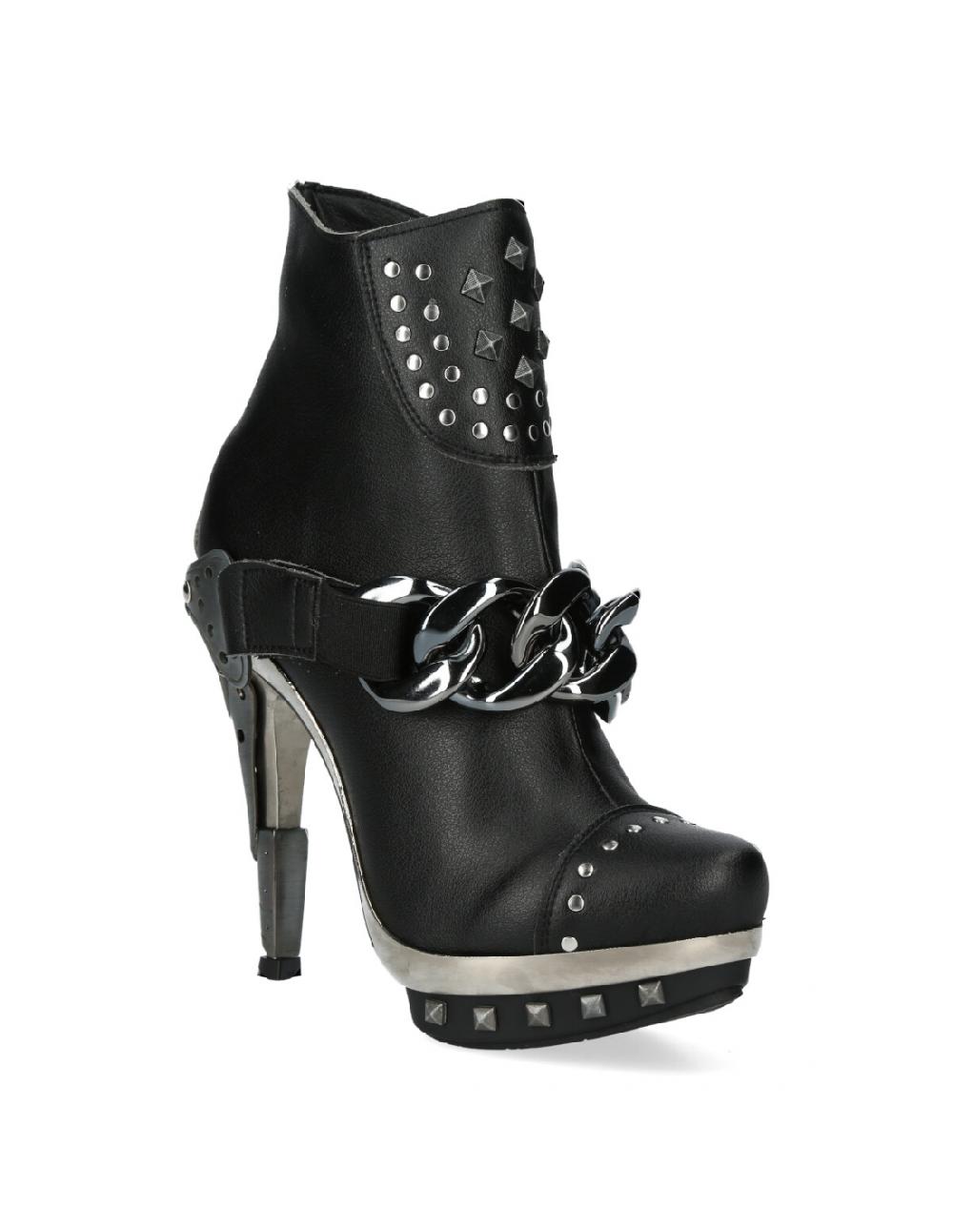 New Rock BOOT BLACK PLATF.ACERO M-PUNK003CAD-V1