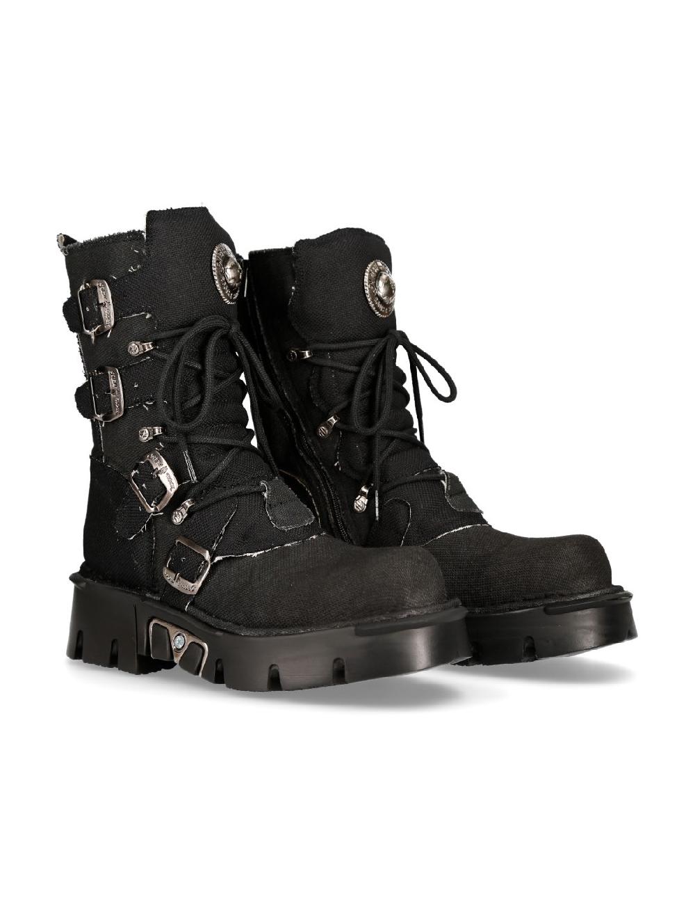 new rock BOOT BLACK REACTOR M-1473-RC1