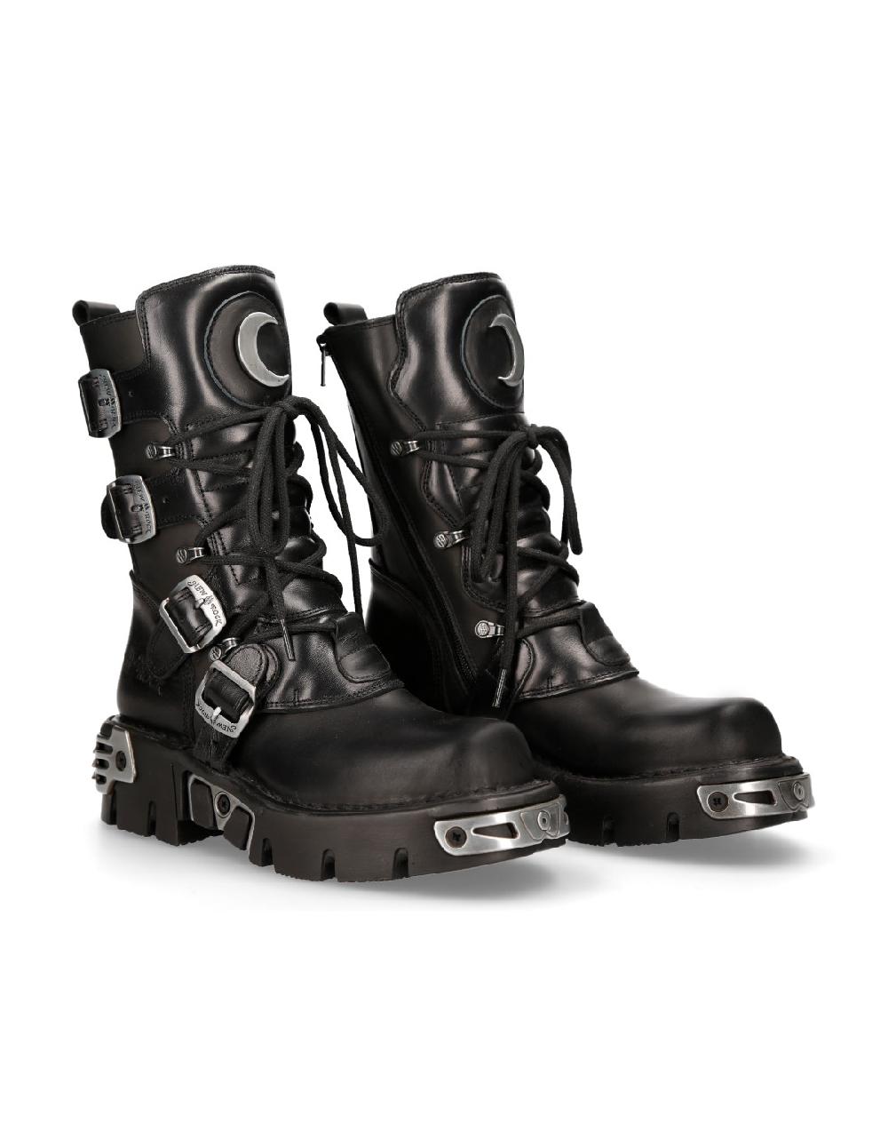 new rock BOOT BLACK REACTOR M-373LUNA-S1