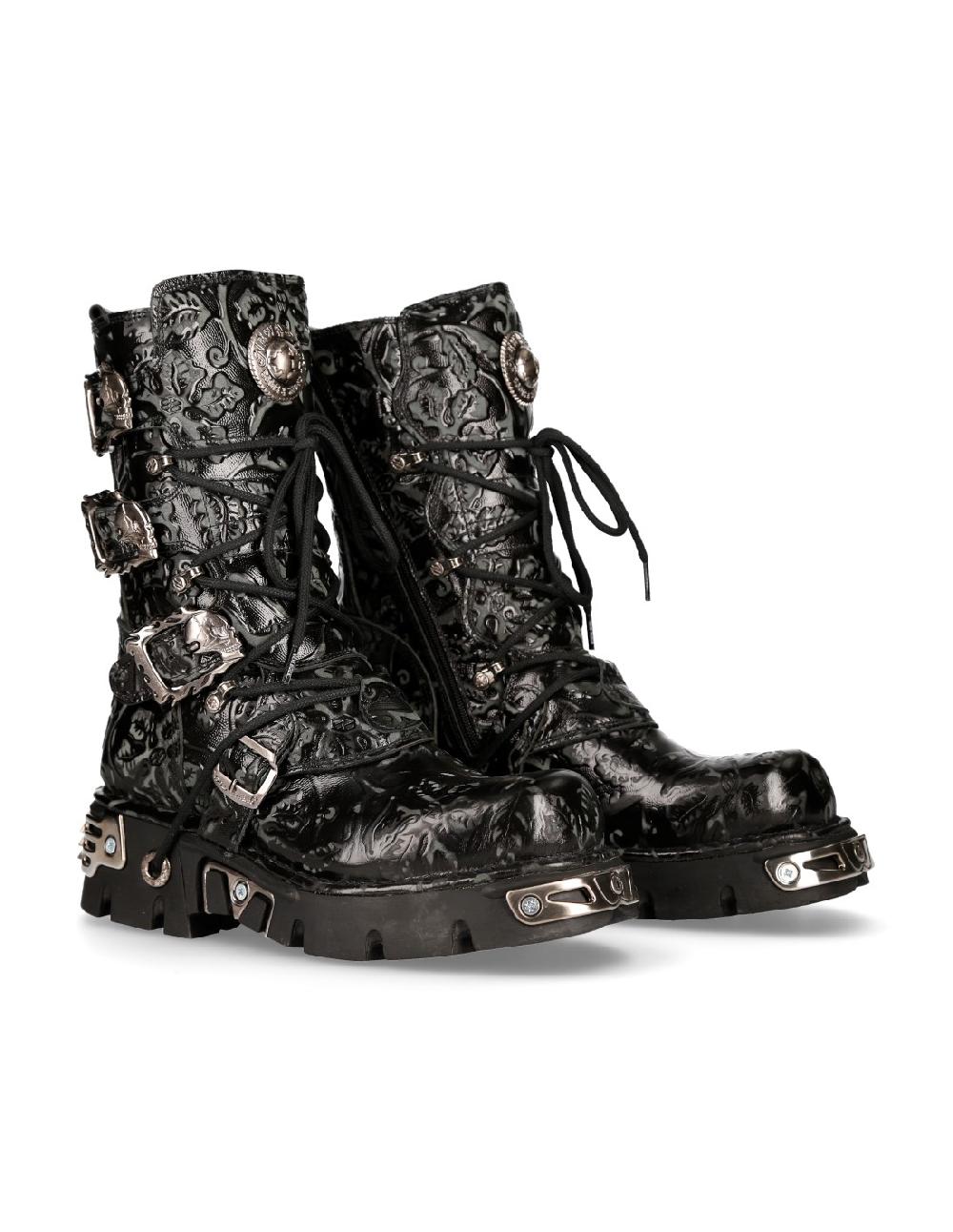 new rock BOOT BLACK REACTOR M-391-S4