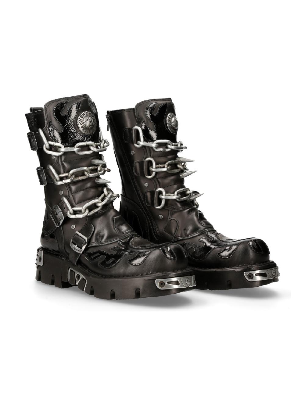 new rock BOOT BLACK REACTOR M-727-S5