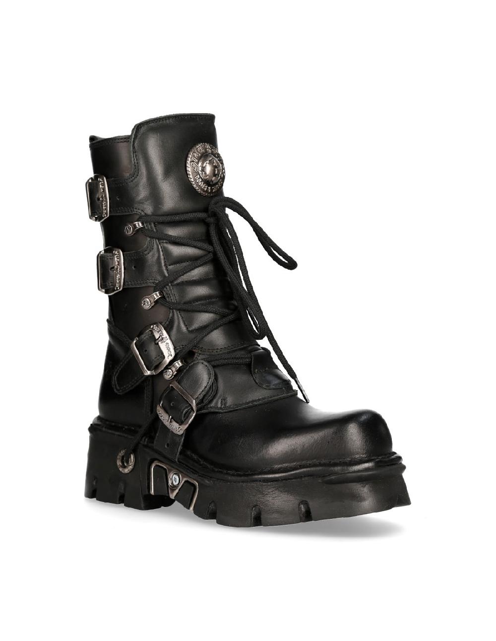 New Rock BOOT BLACK REACTOR WITH LACES M-373-S29