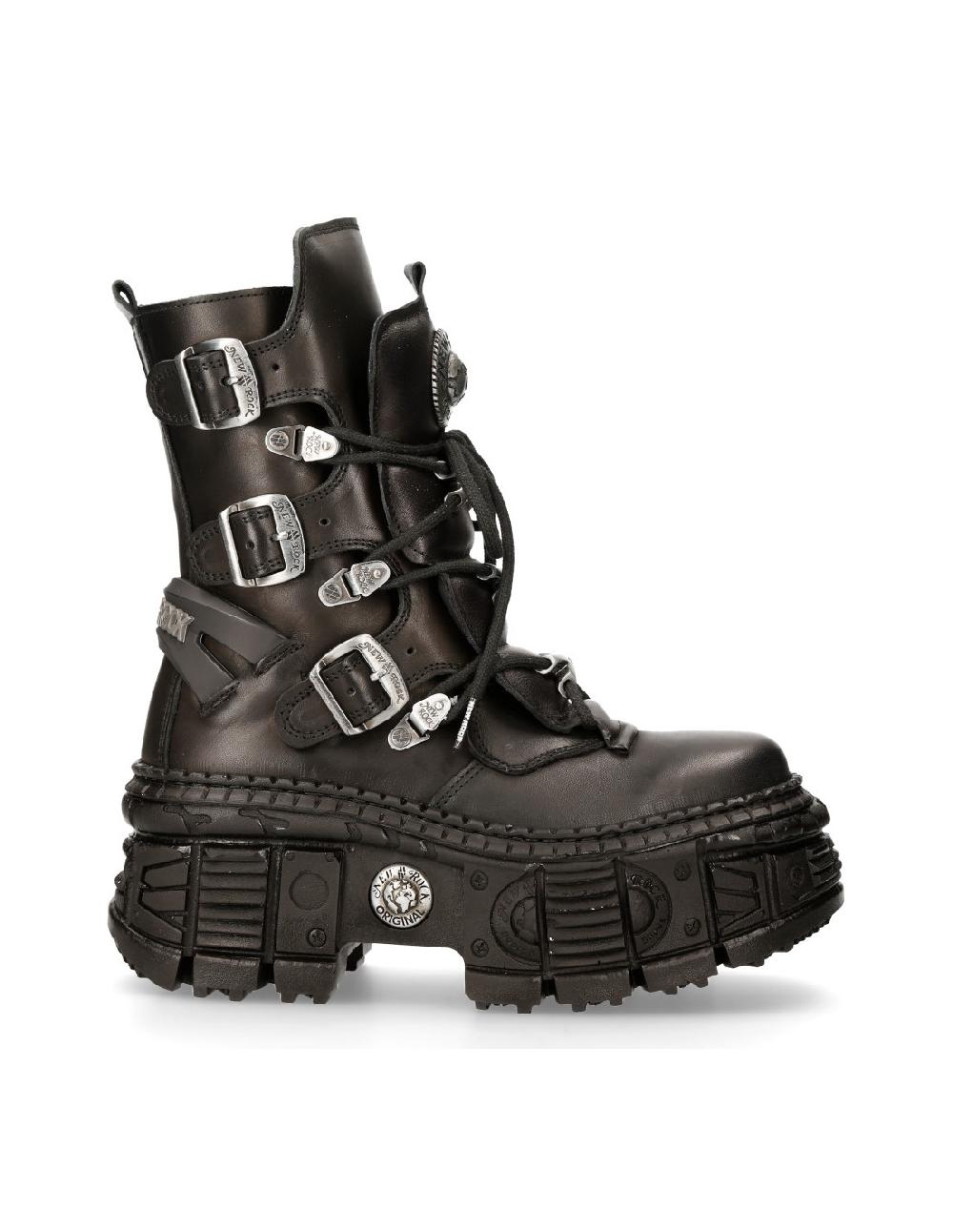 New Rock BOOT BLACK TANK M-WALL130B-S2