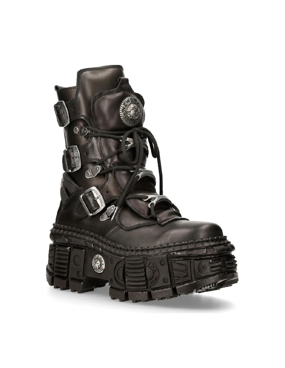 New Rock BOOT BLACK TANK M-WALL130B-S2