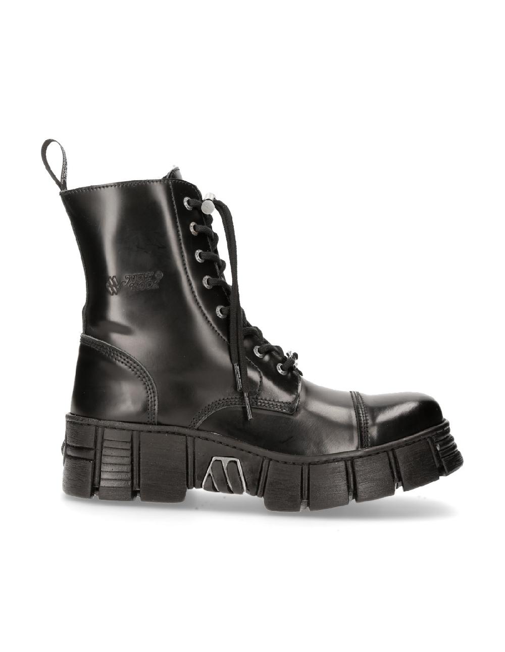 New Rock BOOT BLACK TOWER WITH LACES M-WALL126N-C1