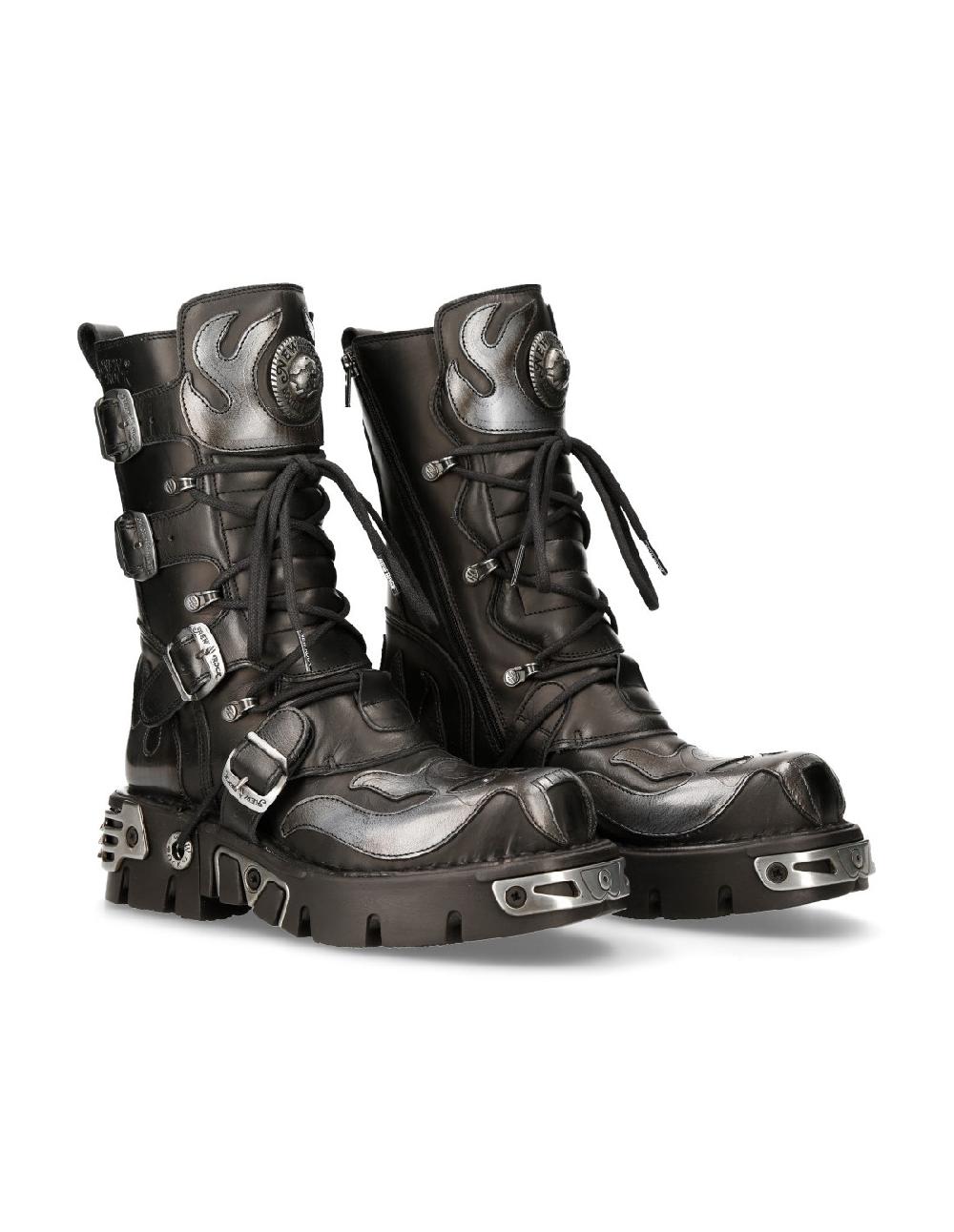 new rock BOOT METALLIC M-107-S2