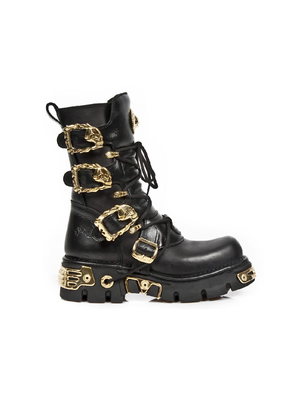 New Rock BOOT METALLIC M-391GOLD-C1