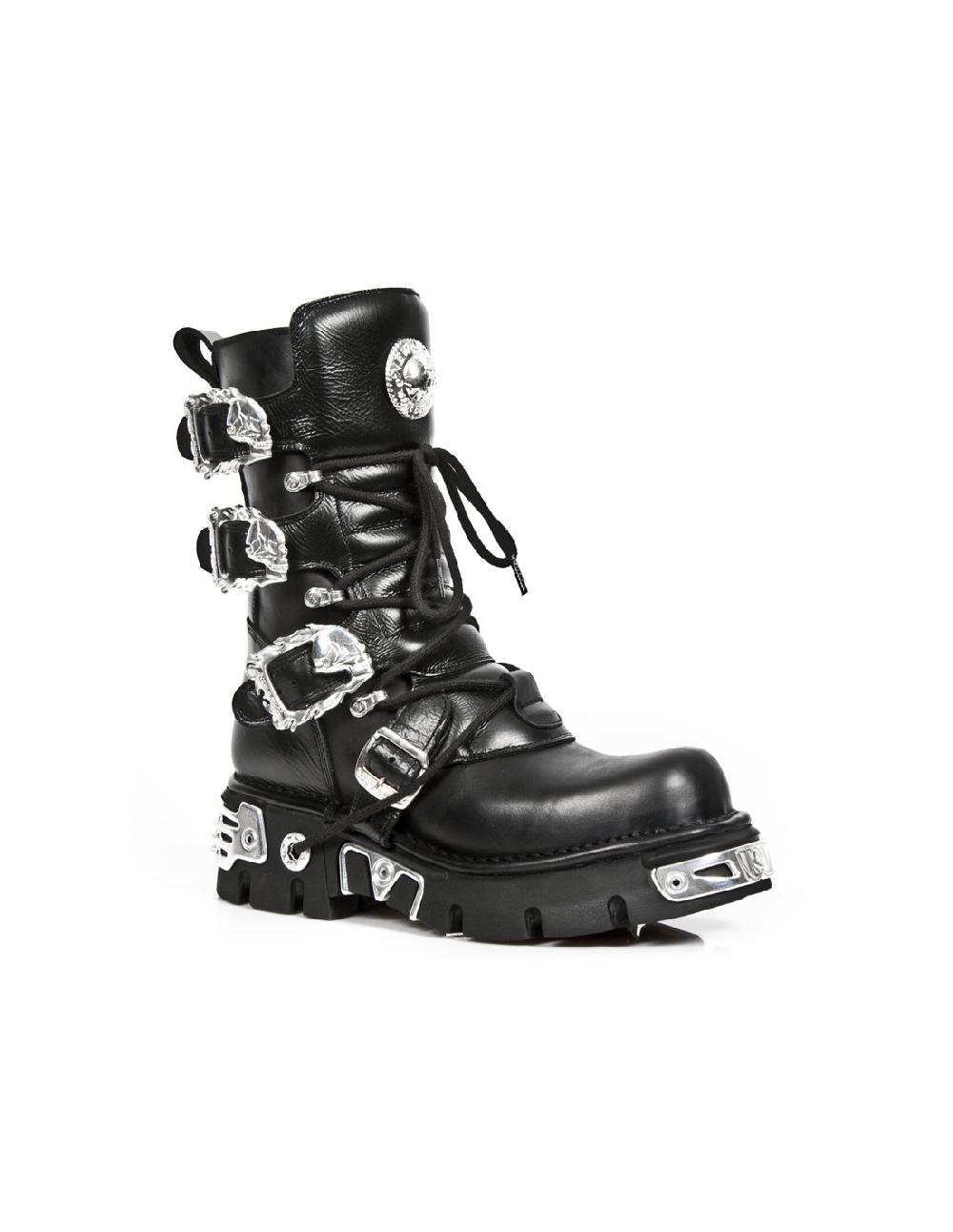 New Rock BOOT METALLIC M-391SILVER-C1