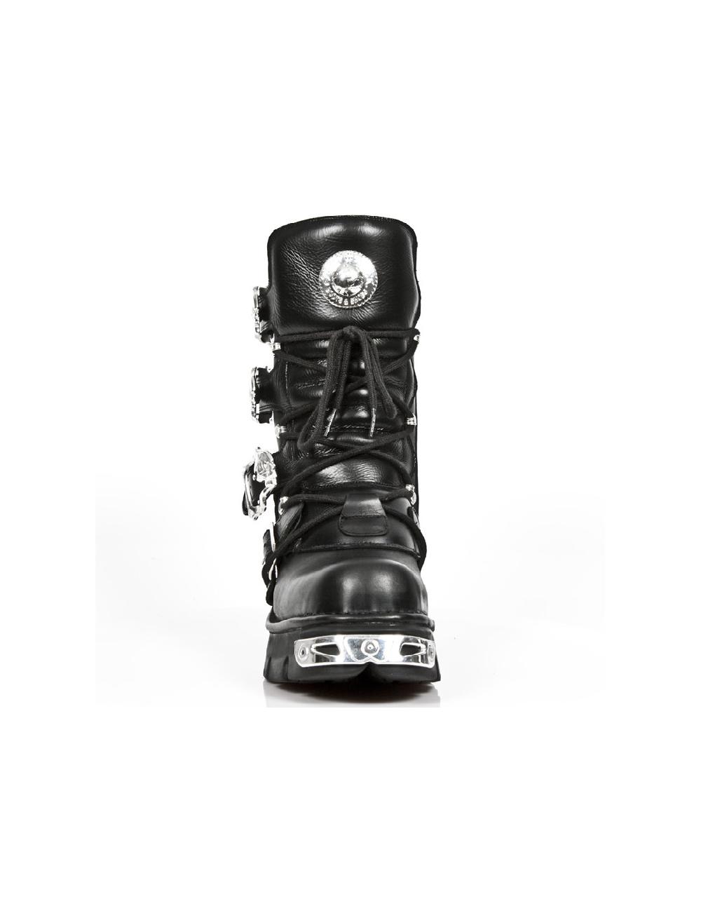 New Rock BOOT METALLIC M-391SILVER-C1