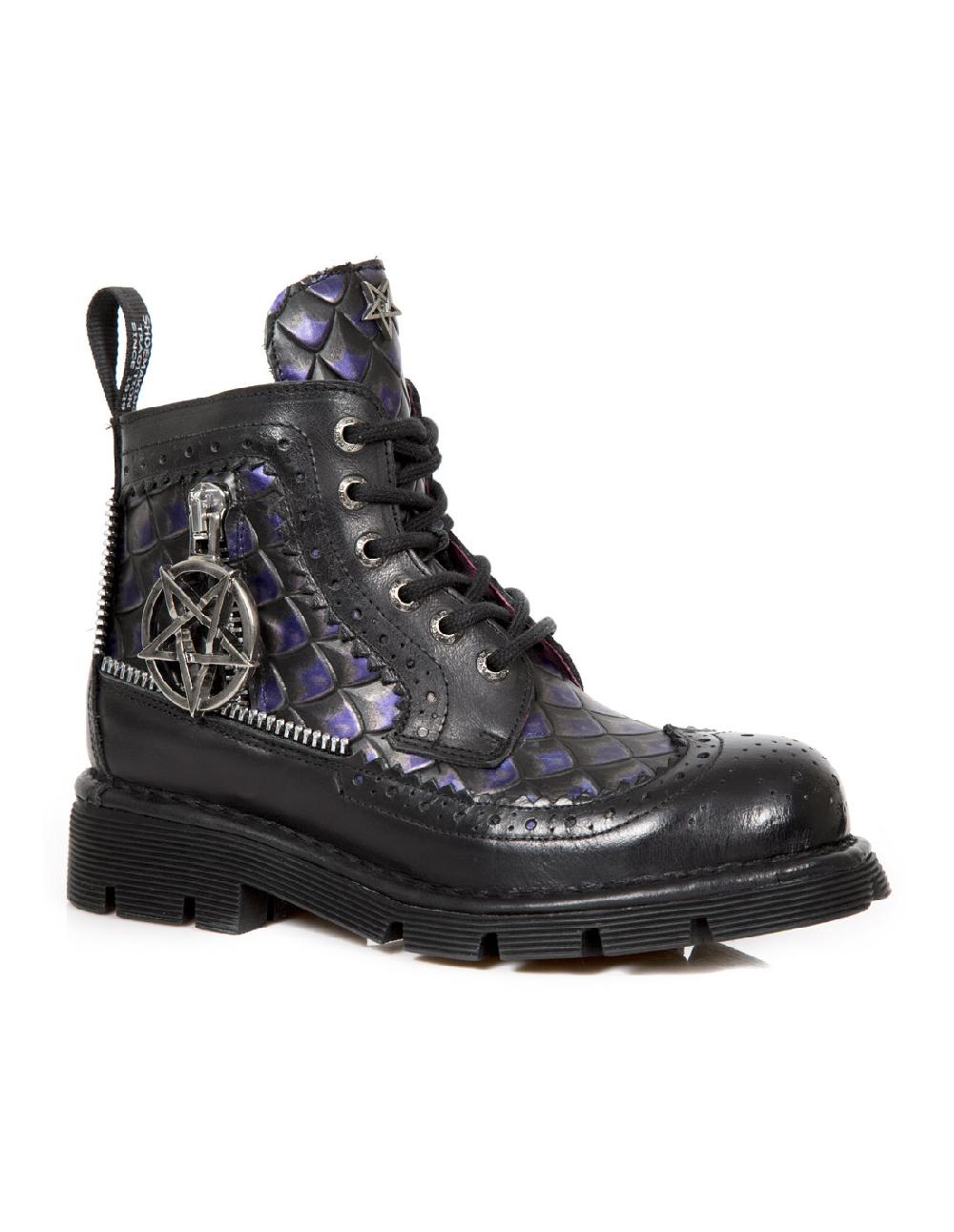new rock BOOT METALLIC M-MILI122-C1