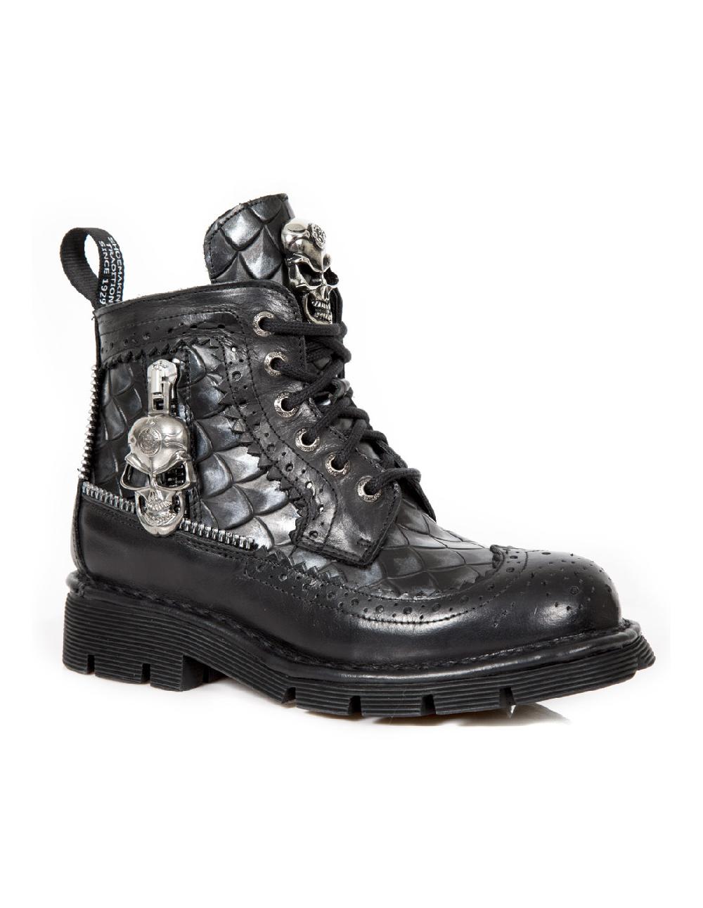 new rock BOOT METALLIC M-MILI123-C1