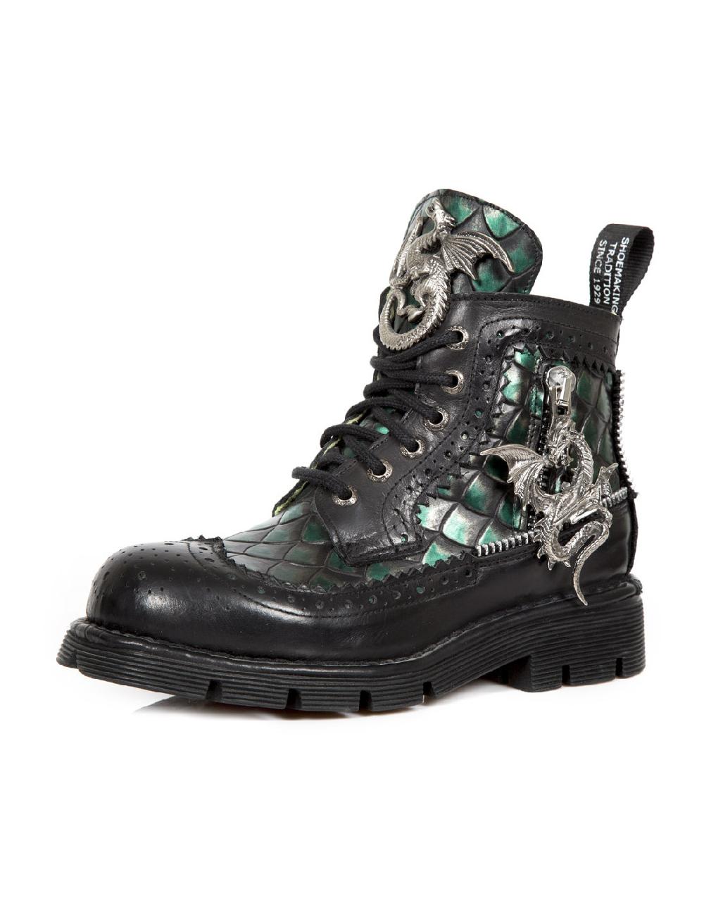 new rock BOOT METALLIC M-MILI124-C1