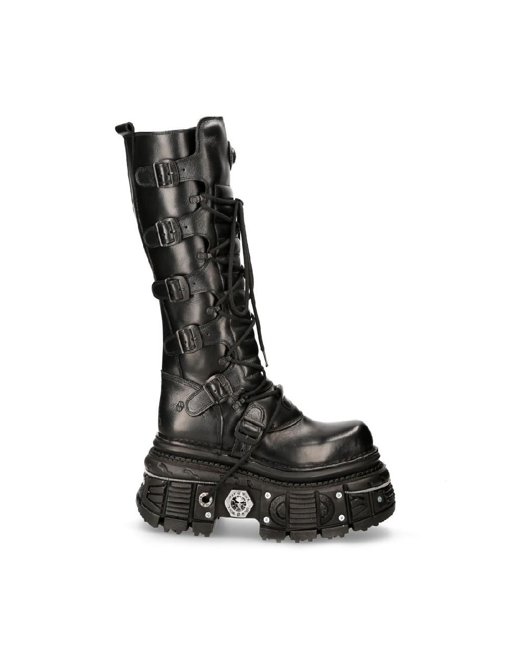 New Rock HIGH BOOT BLACK IMPERFECT M-272-C46