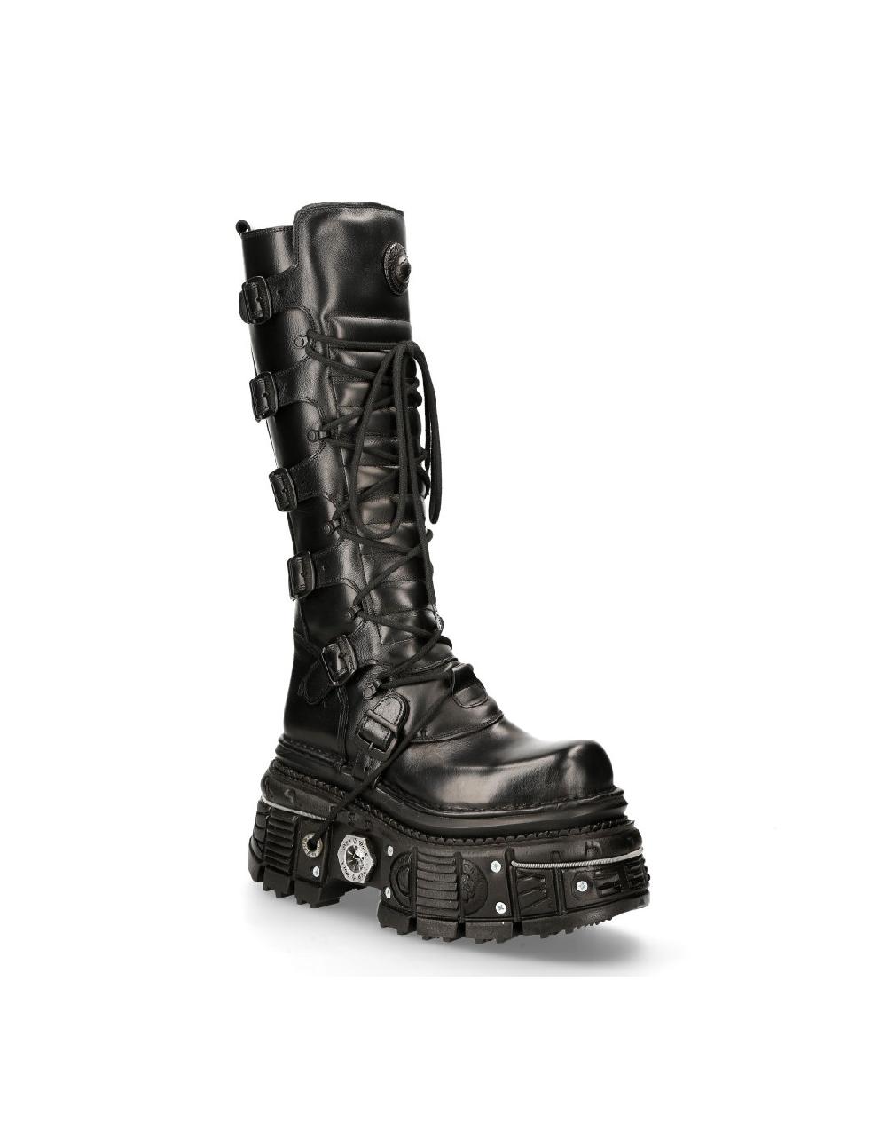 New Rock HIGH BOOT BLACK IMPERFECT M-272-C46
